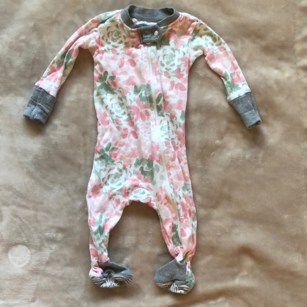 Burt’s Bees Baby Girl Sleeper, Pajamas, 0-3 Months